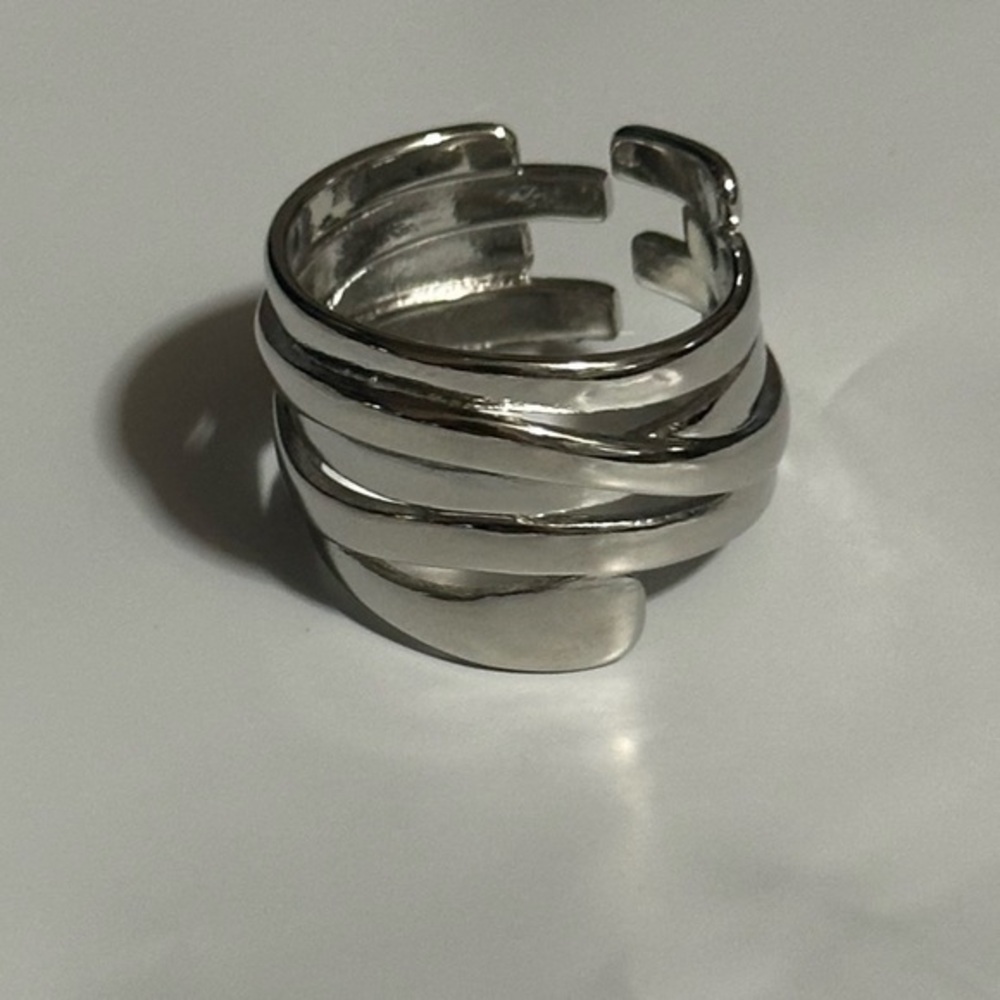 NEW Sterling Silver Open Resizable Ring entwined wrapped up